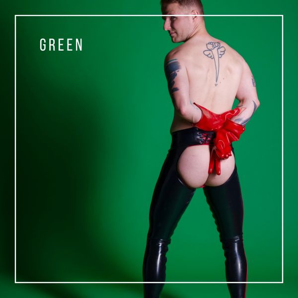 Rubber Chaps with a small waistband